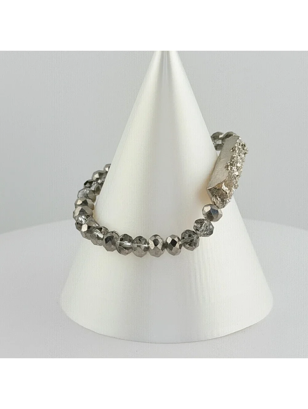 Bomb Party Single Stack Druzy Bracelet - on Silver Plating #147